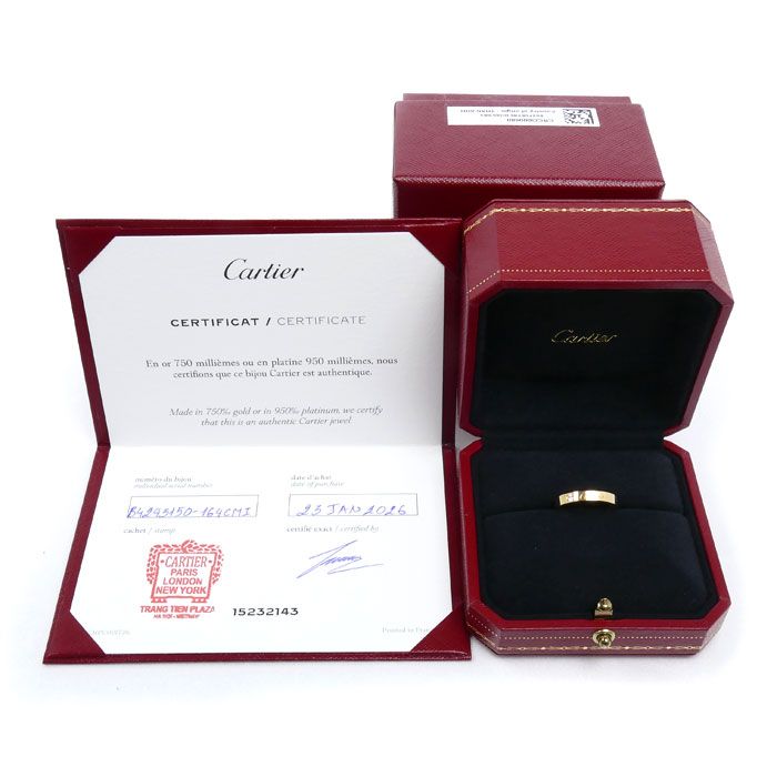 Cartier 18k Yellow Gold Engray Bud Diamond Ring — view 8