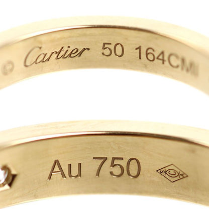 Cartier 18k Yellow Gold Engray Bud Diamond Ring — view 5
