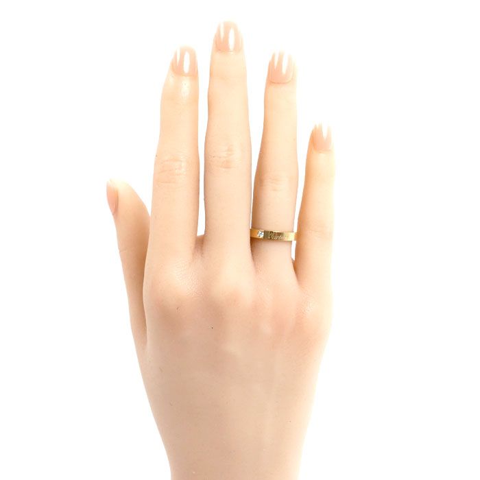 Cartier 18k Yellow Gold Engray Bud Diamond Ring — view 7