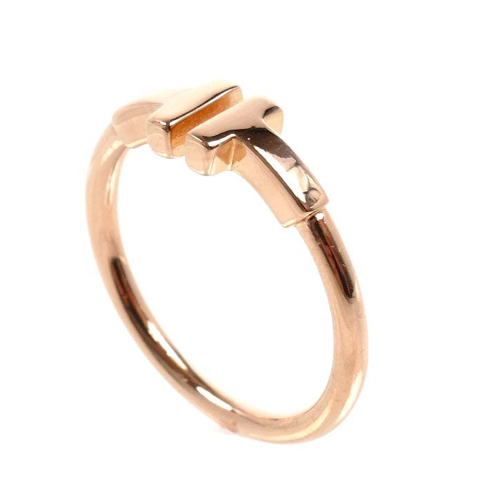 Tiffany & Co 18k Pink Gold T Wire Ring — view 2