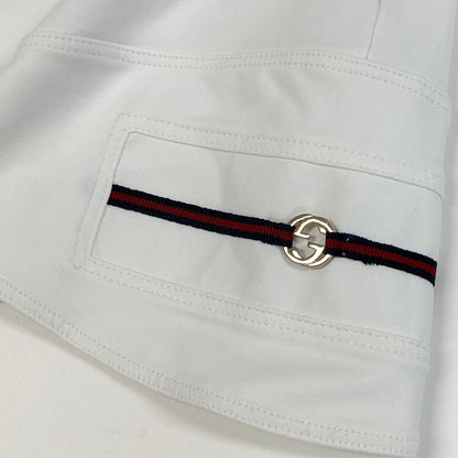 Gucci Stretch Neck Top Sherry Line GG Logo White — view 5