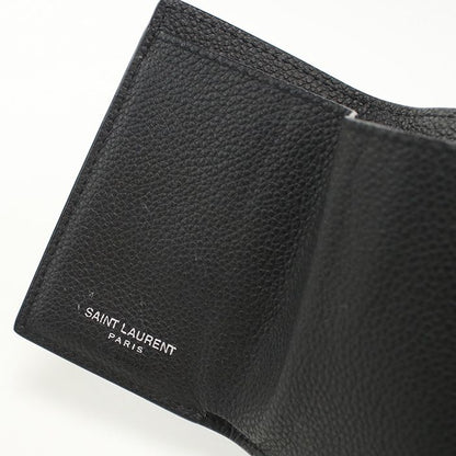 Saint Laurent Origami Tiny Wallet YSL Logo Trifold Calf — view 6