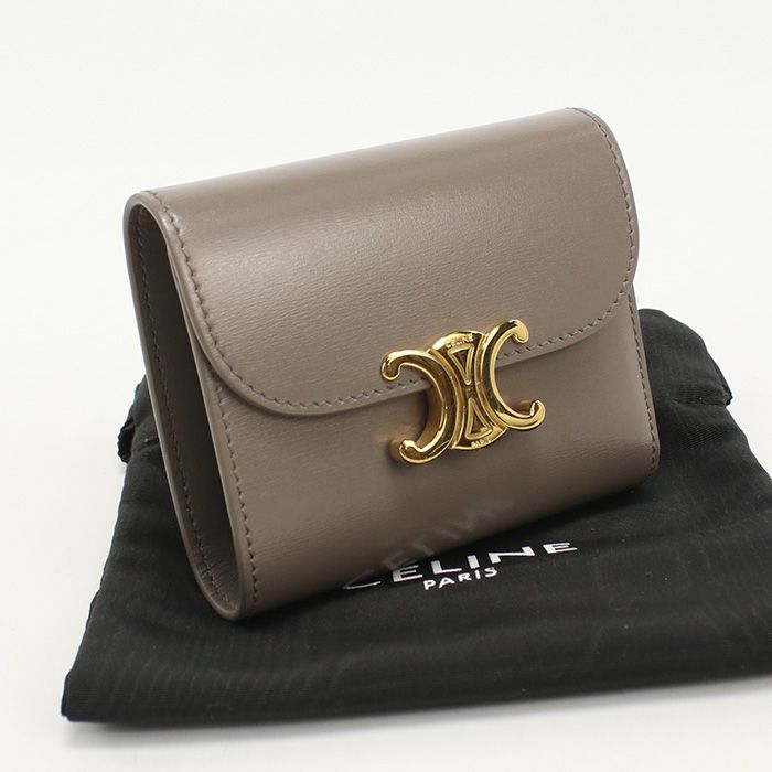 Celine Small Flap Wallet Triomphe Trifold Calf