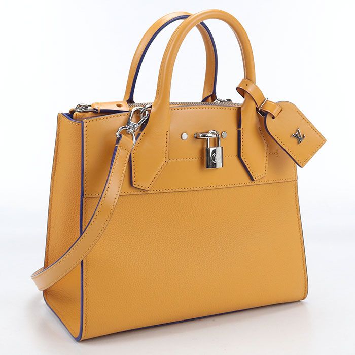 Louis Vuitton City Steamer PM 2-Way Taurillon Handbag Leather