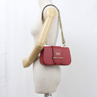 Prada Chain Saffiano Leather Crossbody Shoulder Bag — view 8