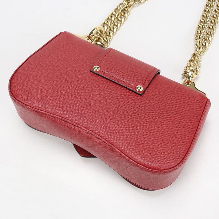 Prada Chain Saffiano Leather Crossbody Shoulder Bag — view 2