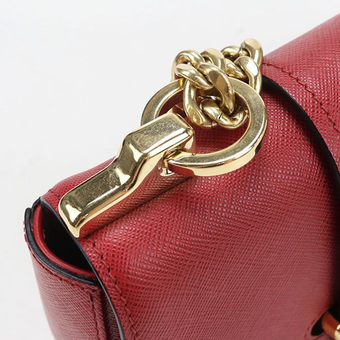 Prada Chain Saffiano Leather Crossbody Shoulder Bag — view 5
