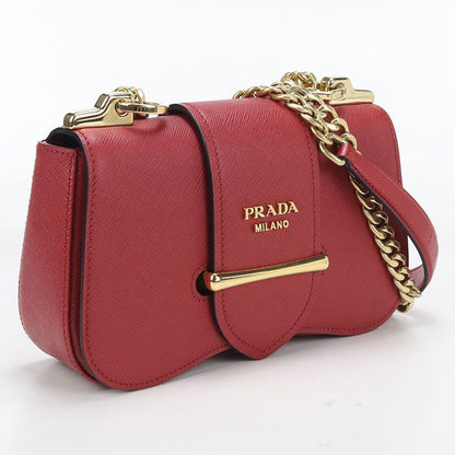 Prada Chain Saffiano Leather Crossbody Shoulder Bag