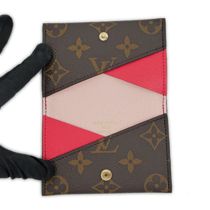 Louis Vuitton Card Case Holder Slim Monogram Pink Pearl Rose Red — view 6