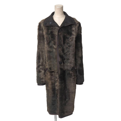 Fendi Coat 42 Shearling Reversible Long — view 2