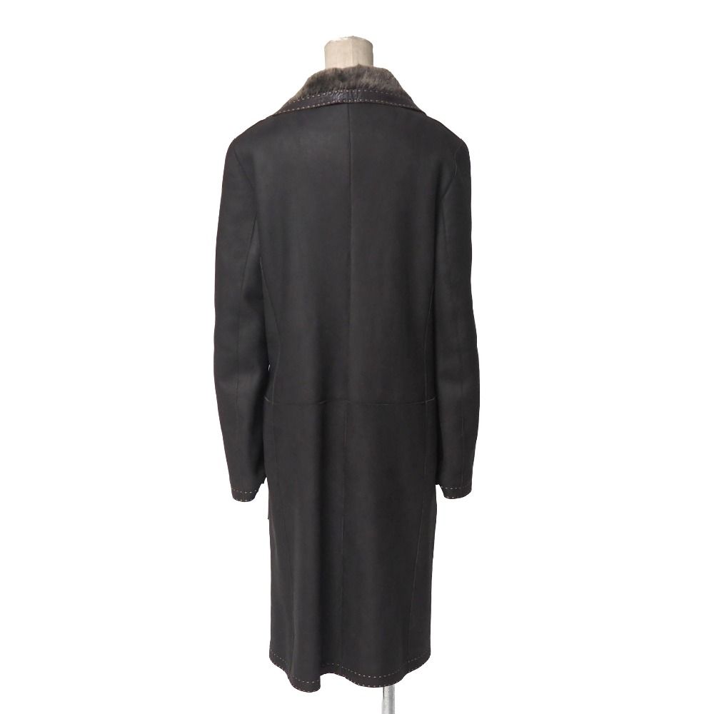 Fendi Coat 42 Shearling Reversible Long — view 3