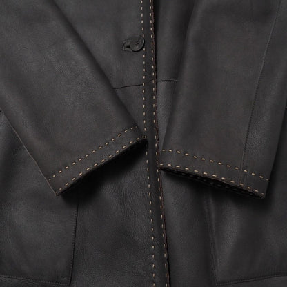 Fendi Coat 42 Shearling Reversible Long — view 5