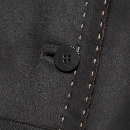 Fendi Coat 42 Shearling Reversible Long — view 7