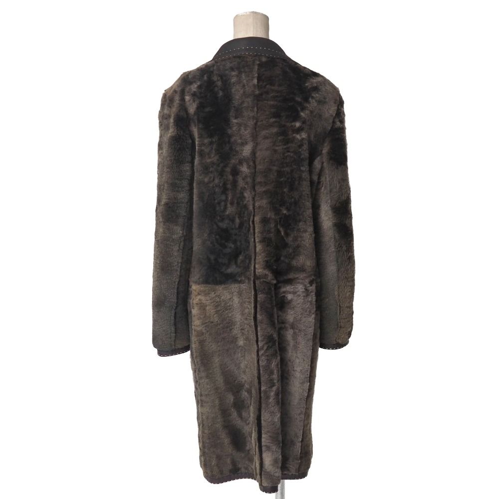 Fendi Coat 42 Shearling Reversible Long — view 4