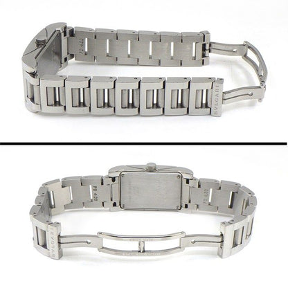 Bvlgari Watch Rettangolo Rectangular White Dial SS Quartz Analog — view 3