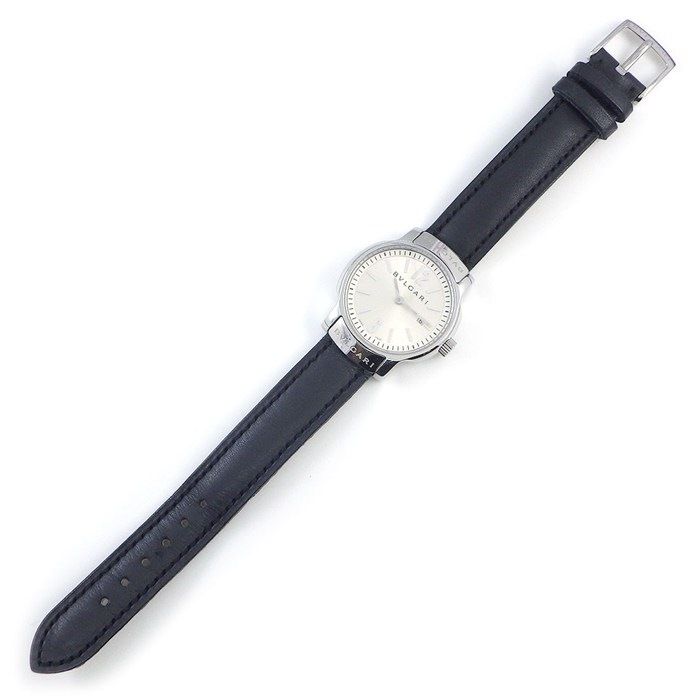 Bvlgari Watch Solo Tempo Sunray Silver Dial Date Cowhide SS Quartz Analog — view 3