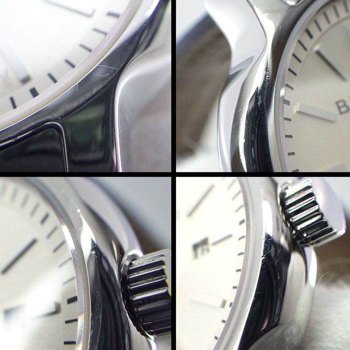 Bvlgari Watch Solo Tempo Sunray Silver Dial Date Cowhide SS Quartz Analog — view 8
