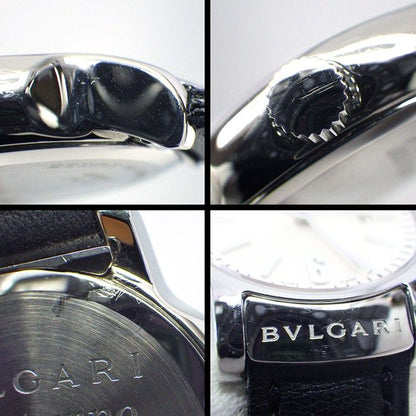 Bvlgari Watch Solo Tempo Sunray Silver Dial Date Cowhide SS Quartz Analog — view 7