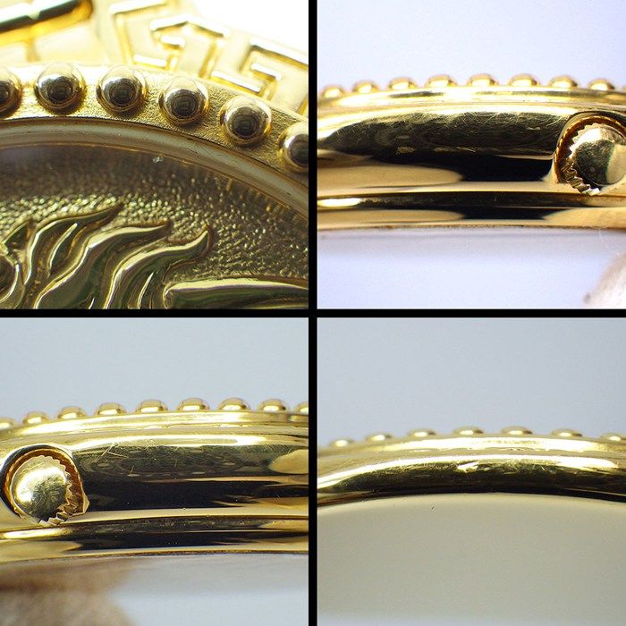 Versace Wristwatch Coin Watch Medusa Gold Dial Quartz Analog — view 5