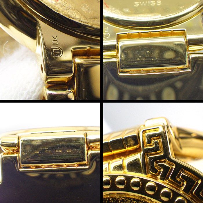 Versace Wristwatch Coin Watch Medusa Gold Dial Quartz Analog — view 7
