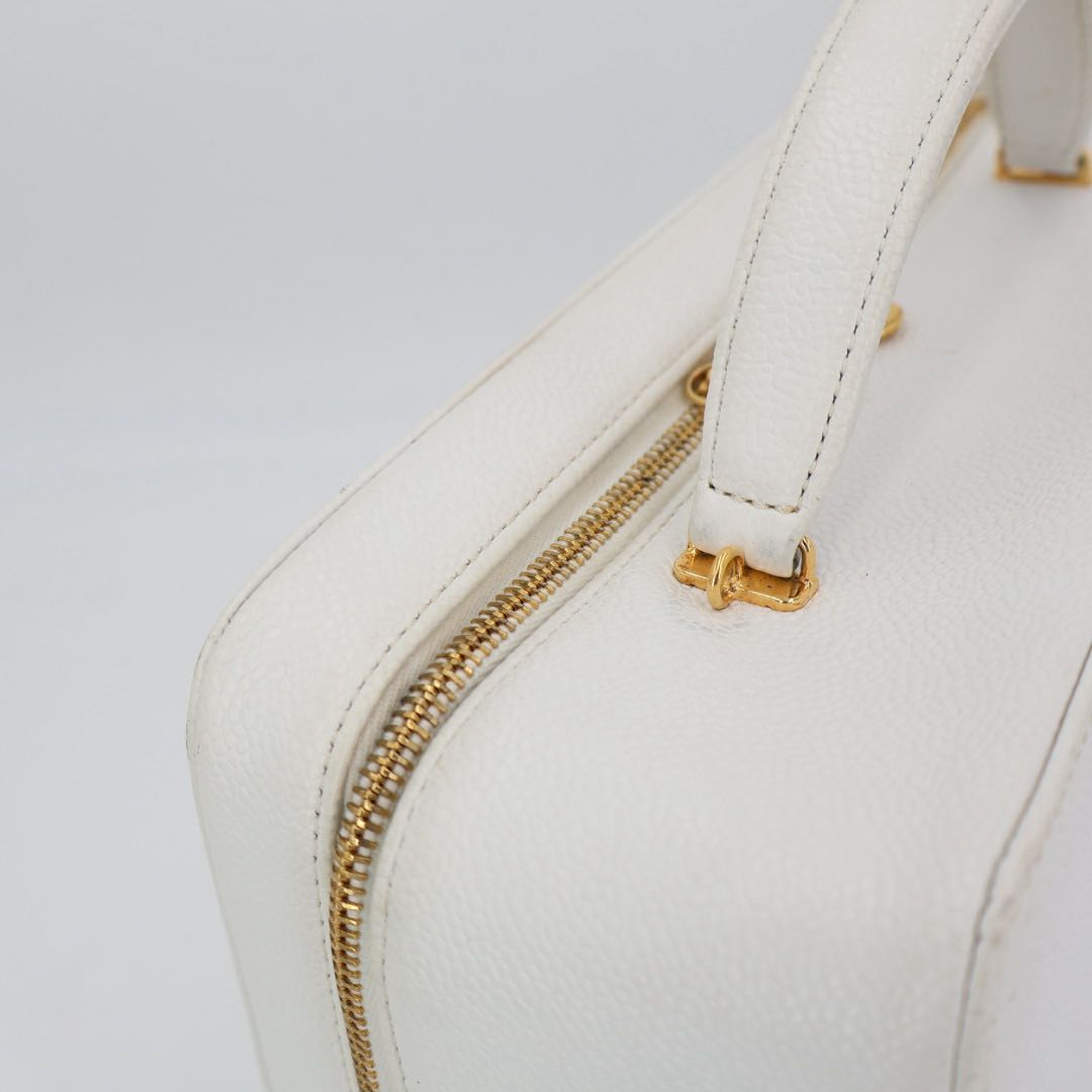Chanel Shoulder Bag Stand Caviar Leather CC Logo 2-Way — view 9