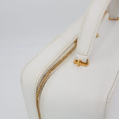 Chanel Shoulder Bag Stand Caviar Leather CC Logo 2-Way — view 9