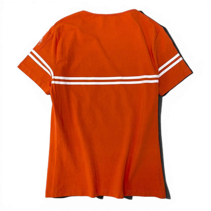 Celine Crew Beck Top Short Sleeve T-Shirt Border Logo Embroidery Stretch — view 3