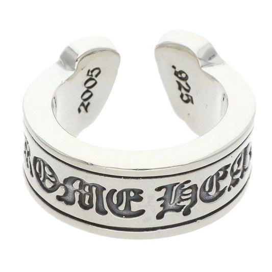 Chrome Hearts LG Scroll Label Silver Ring