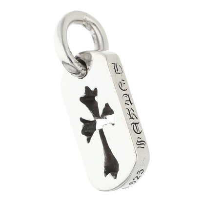 Chrome Hearts DT Tny CO Crs Tiny Cutout Cross Dog Tag Charm Silver Necklace Top — view 5