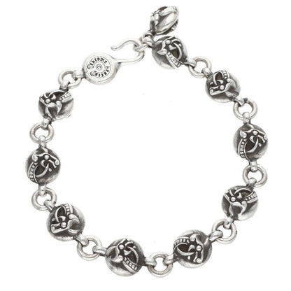 Chrome Hearts No2 Celtic Ball 2 Silver Bracelet