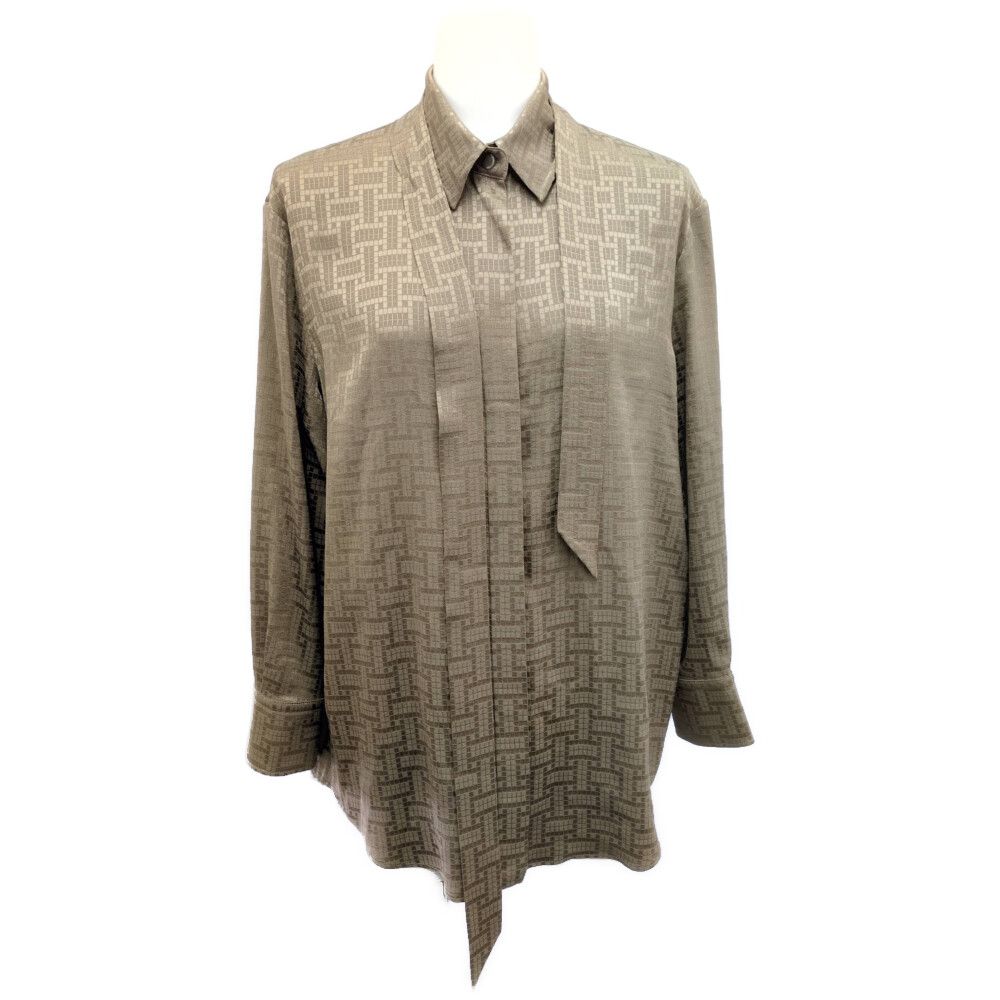 Hermes Silk Shirt 34 Brown leto
