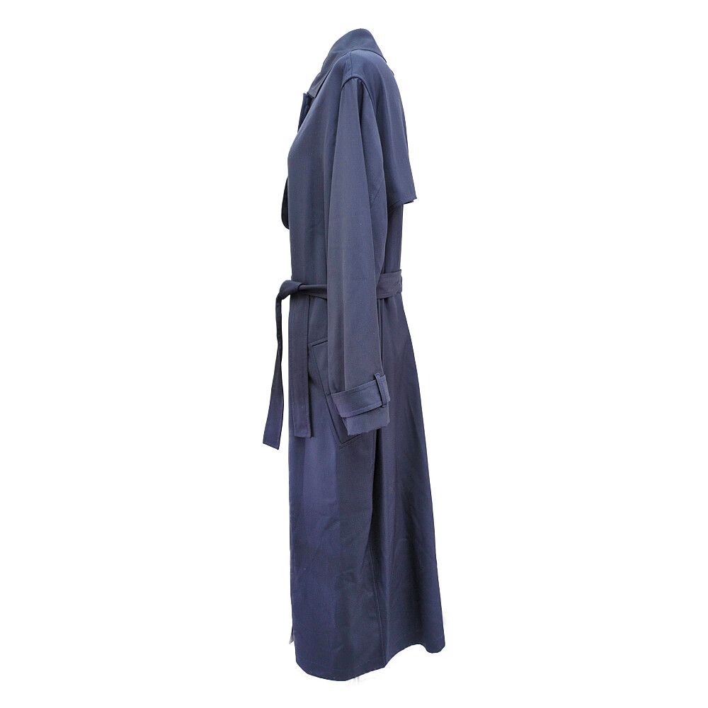 Hermes Trench Coat Longcoat 36 Navy leto — view 2