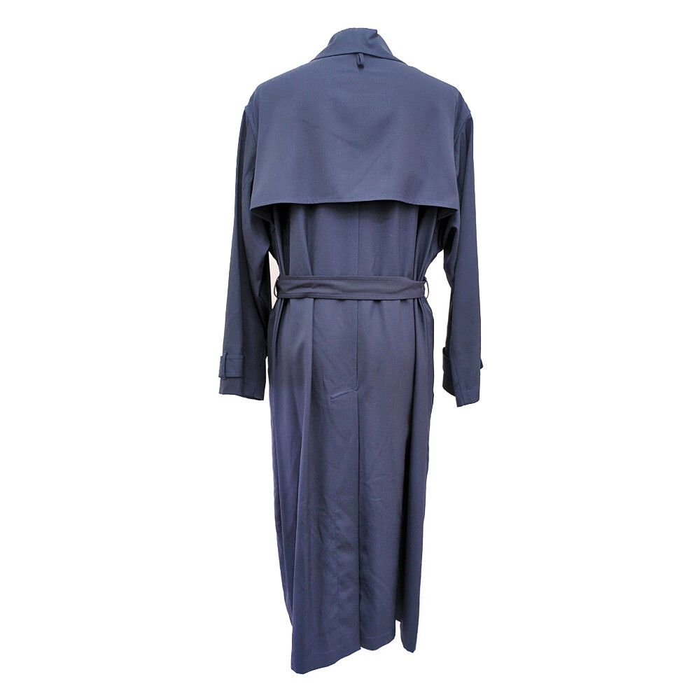 Hermes Trench Coat Longcoat 36 Navy leto — view 3