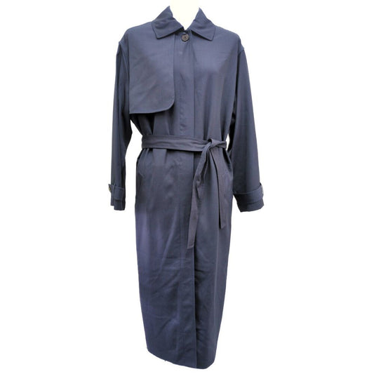 Hermes Trench Coat Longcoat 36 Navy leto