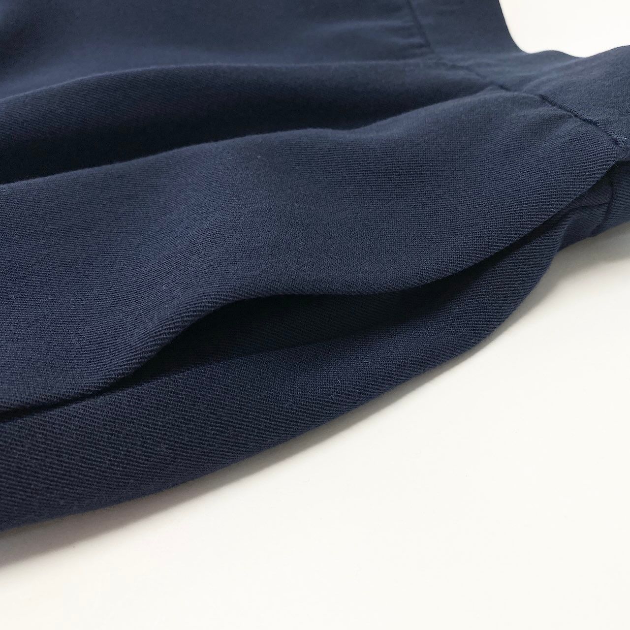 Saint Laurent Yves Set Skirt Collarless Jacket Tucked Navy Wool — view 9