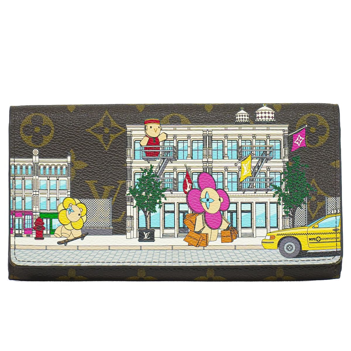 Louis Vuitton LV Portefeuille Sarah Vivienne Monogram Wallet Brown Multicolor