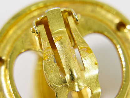 Chanel CC Logo Earrings Gold Plated — view 5