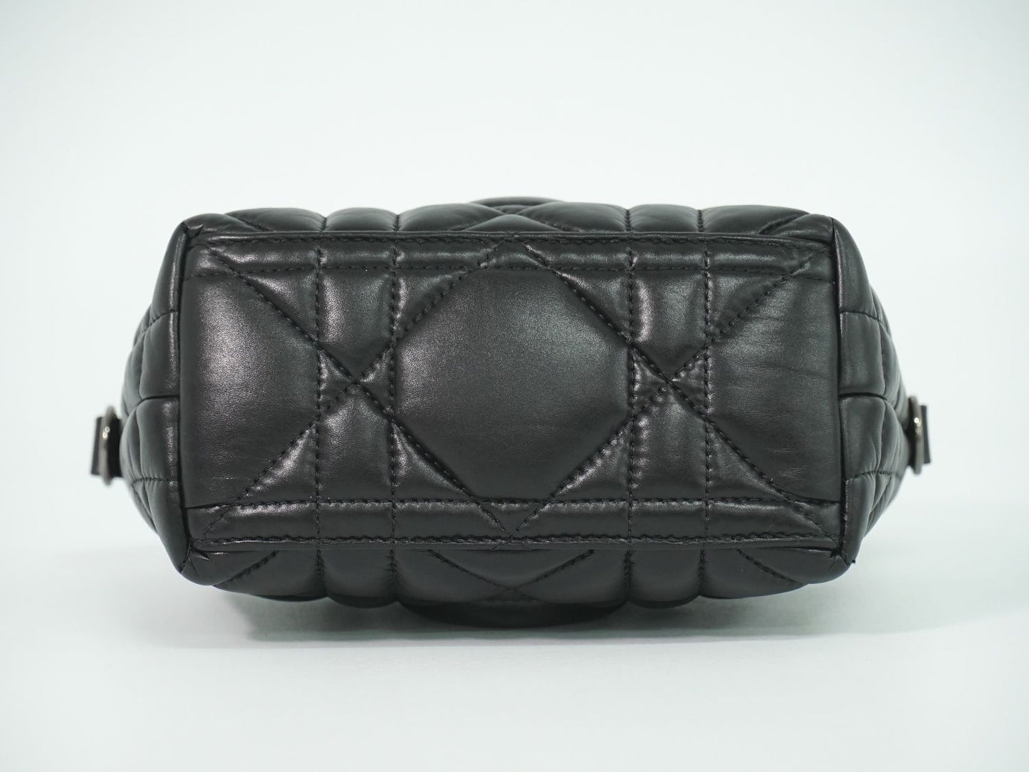 Dior Travel Nomad Pouch Cannage Handbag Leather Black — view 3