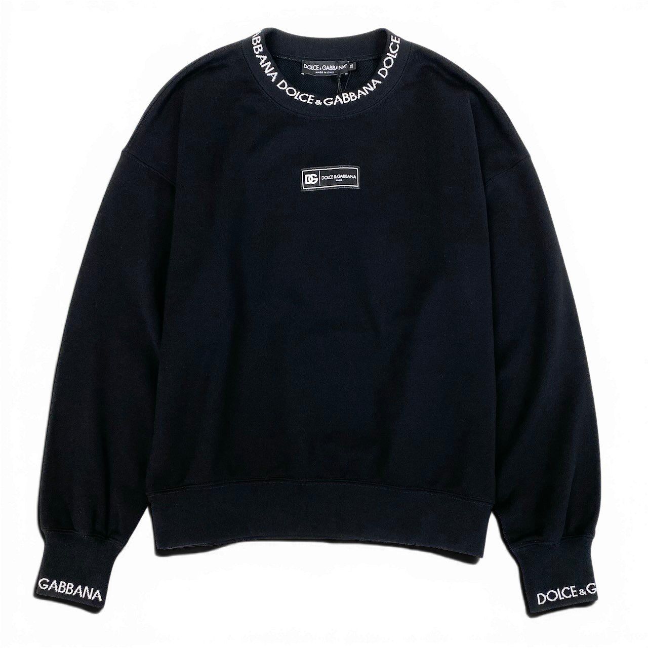 Dolce & Gabbana List Price & Logo Crew Neck Icon Sweatshirt XS Black D&G — view 2
