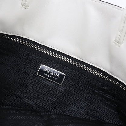 Prada Triangle Logo Tote Leather — view 6