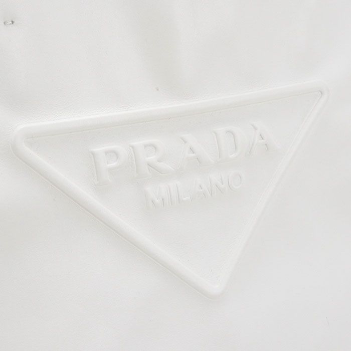 Prada Triangle Logo Tote Leather — view 7