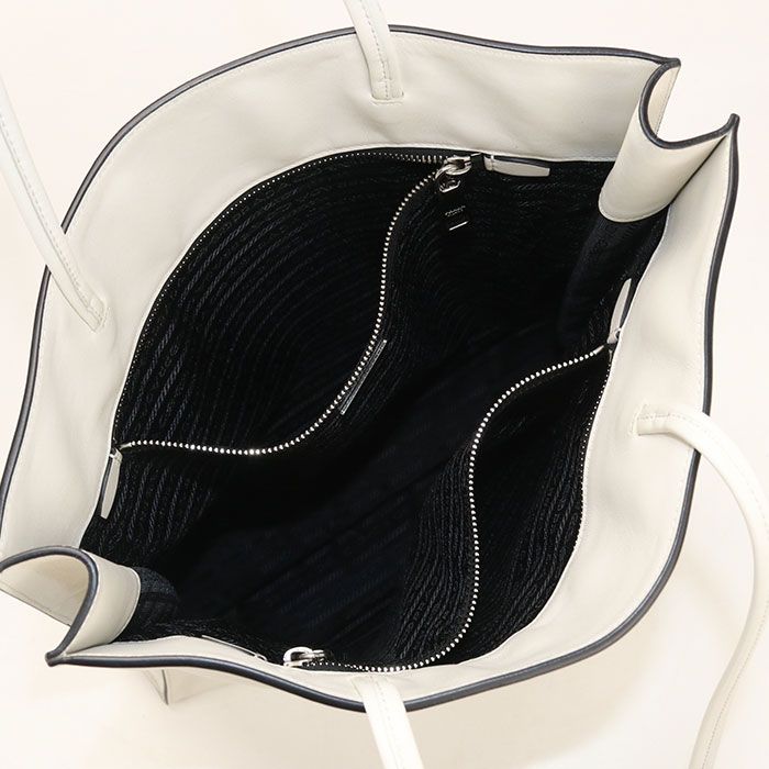 Prada Triangle Logo Tote Leather — view 3