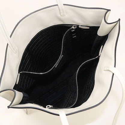 Prada Triangle Logo Tote Leather — view 3