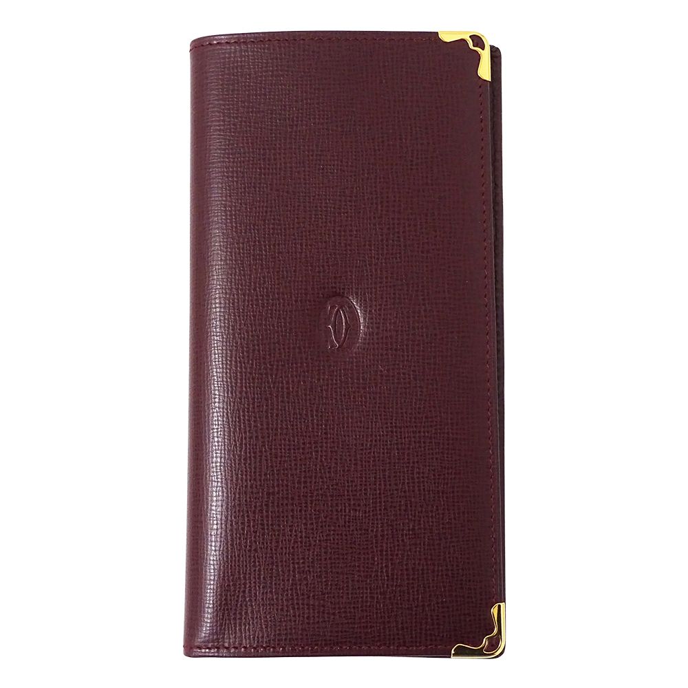 Cartier Wallet Leather Bordeaux Red