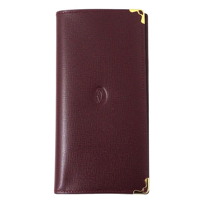 Cartier Wallet Leather Bordeaux Red