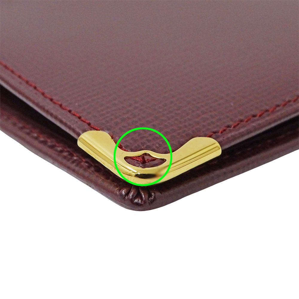 Cartier Wallet Leather Bordeaux Red — view 9