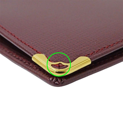 Cartier Wallet Leather Bordeaux Red — view 9