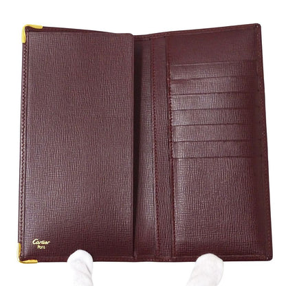 Cartier Wallet Leather Bordeaux Red — view 4
