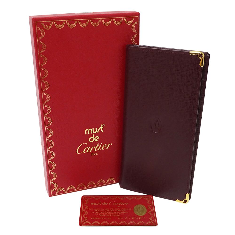 Cartier Wallet Leather Bordeaux Red — view 6