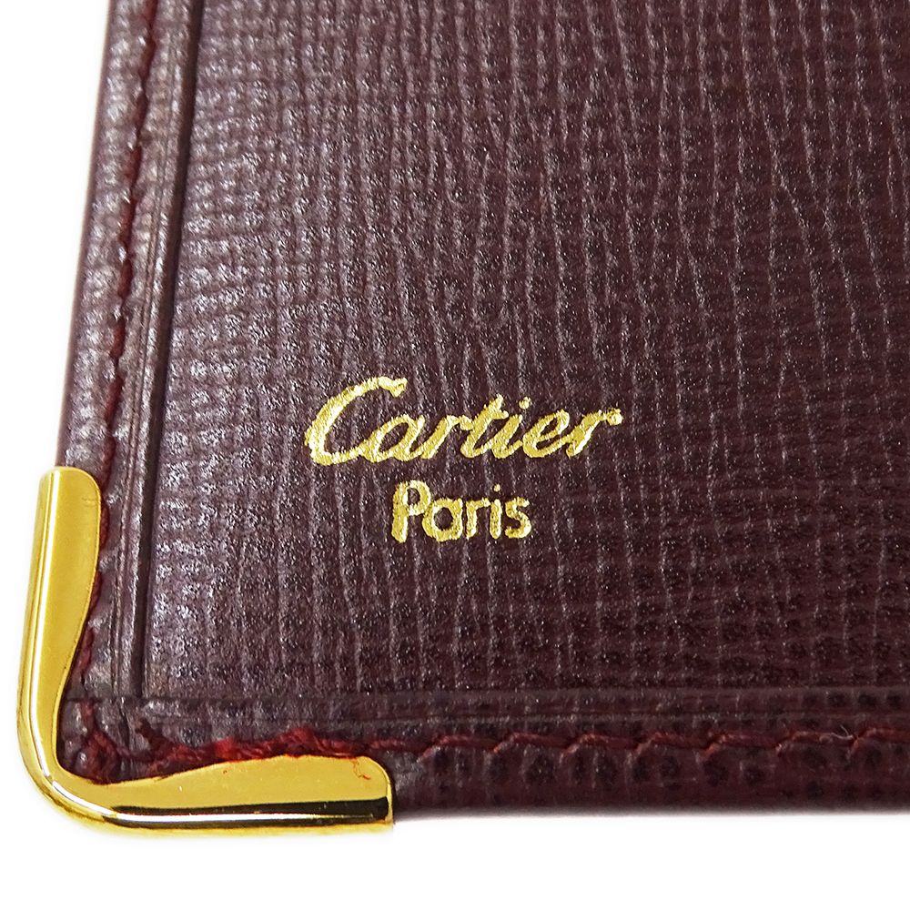 Cartier Wallet Leather Bordeaux Red — view 5